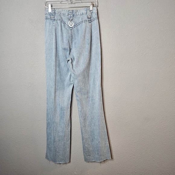 Western Gringa Bareback Jeans 28 / 36 Blue Bootcut Cowgirl Country Horseshoe - Picture 7 of 12